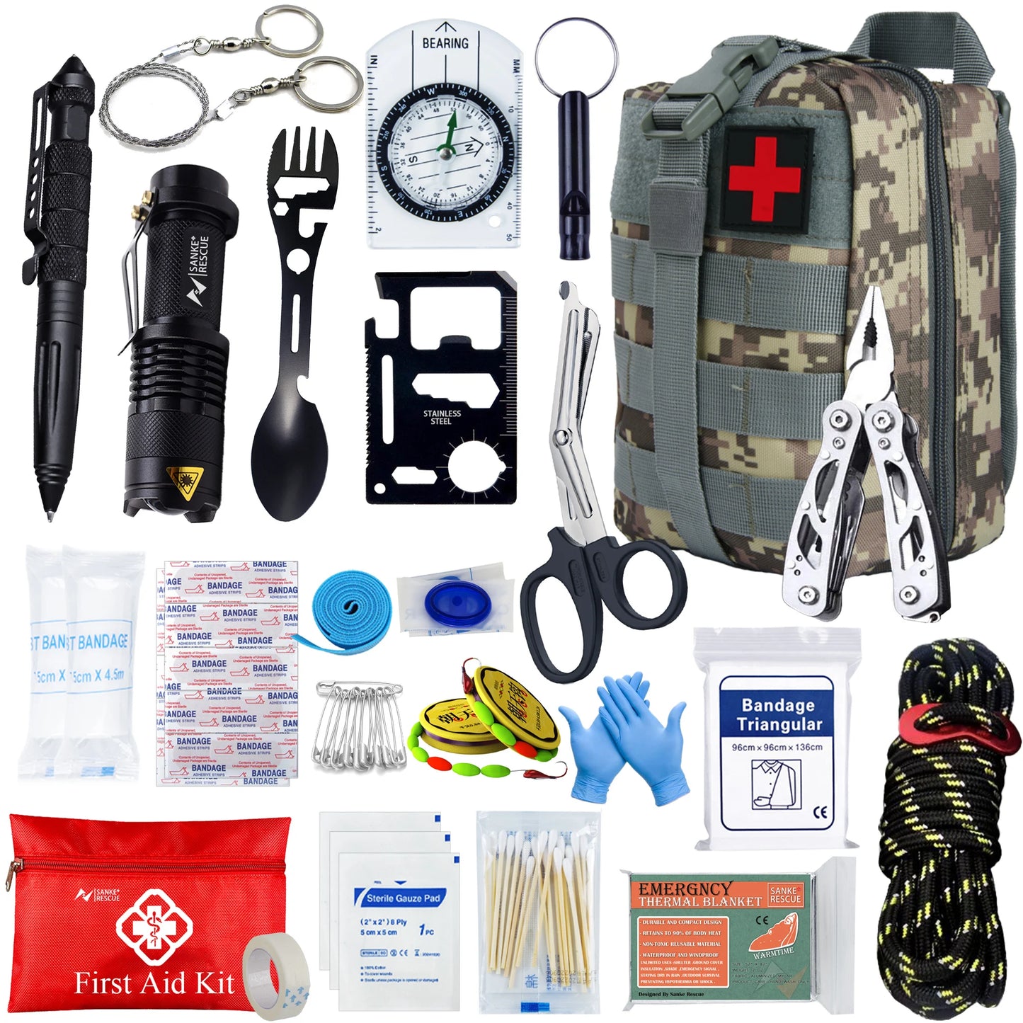 KIT SUPERVIVENCIA Y PRIMEROS AUXILIOS